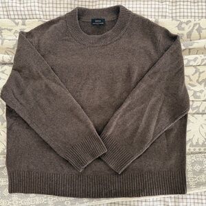 Quince Women’s Cashmere Chocolate Crew Neck Sweater